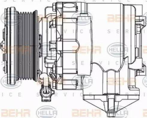 HELLA 8FK 351 334-331 - Компресор, кондиціонер autocars.com.ua