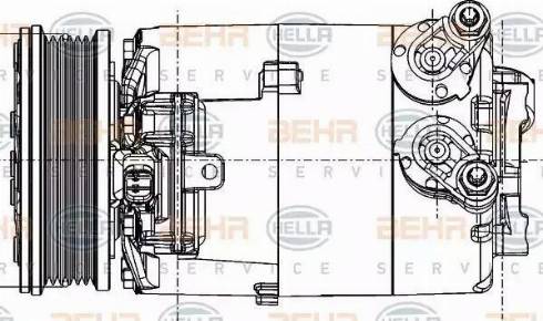 HELLA 8FK 351 334-351 - Компрессор кондиционера avtokuzovplus.com.ua