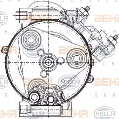 HELLA 8FK 351 334-391 - Компрессор кондиционера autodnr.net