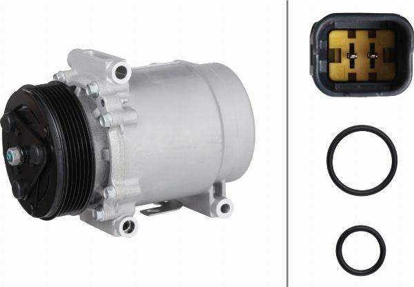 HELLA 8FK 366 201-321 - Компресор, кондиціонер autocars.com.ua