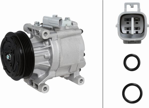 HELLA 8FK 366 201-371 - Компресор, кондиціонер autocars.com.ua