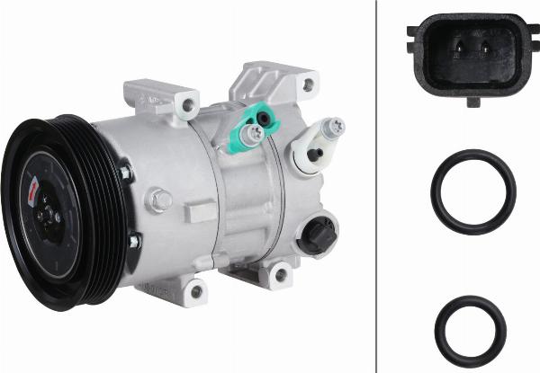 HELLA 8FK 366 201-401 - Компресор, кондиціонер autocars.com.ua