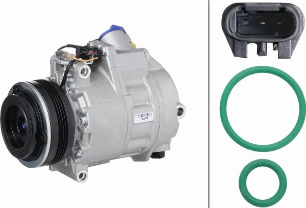 HELLA 8FK 366 201-631 - Компресор, кондиціонер autocars.com.ua