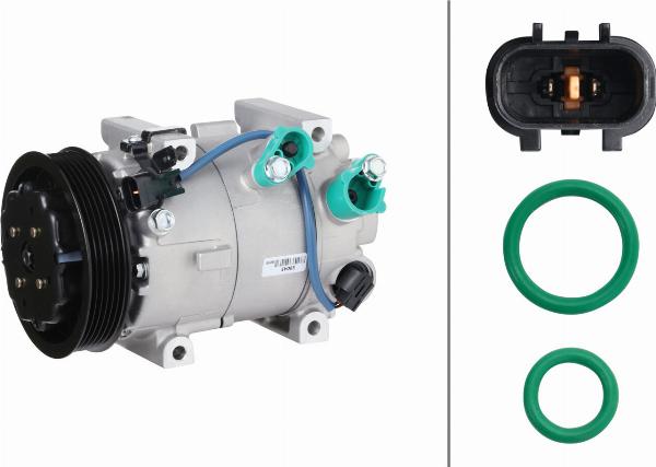 HELLA 8FK 366 201-771 - Компресор, кондиціонер autocars.com.ua