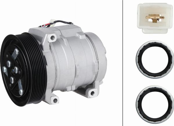 HELLA 8FK 366 201-781 - Компресор, кондиціонер autocars.com.ua