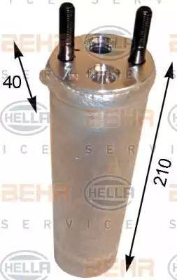 HELLA 8FT 351 193-181 - Осушувач, кондиціонер autocars.com.ua