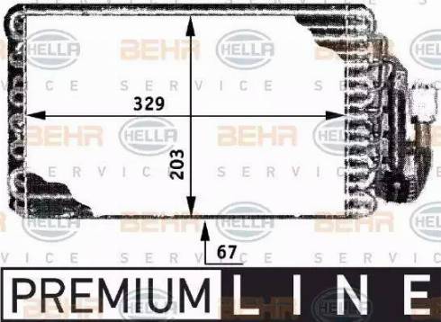 HELLA 8FV 351 210-011 - Випарник, кондиціонер autocars.com.ua