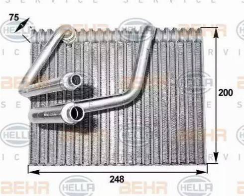 HELLA 8FV 351 211-111 - Випарник, кондиціонер autocars.com.ua