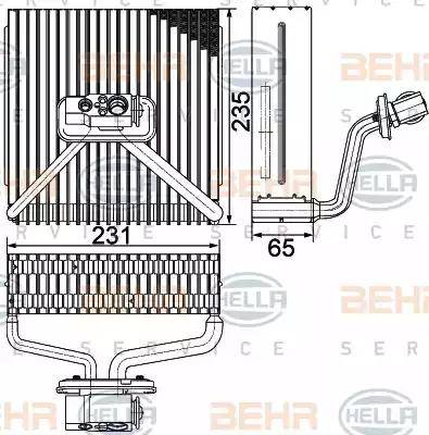 HELLA 8FV 351 330-151 - Випарник, кондиціонер autocars.com.ua