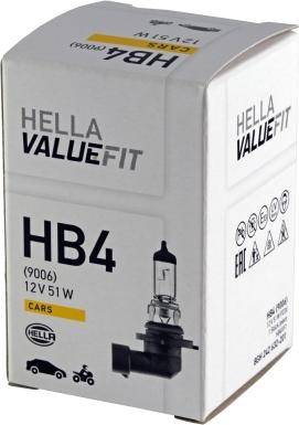 HELLA 8GH 242 632-201 - Лампа 12V HB4 51W P22d VALUEFIT autocars.com.ua