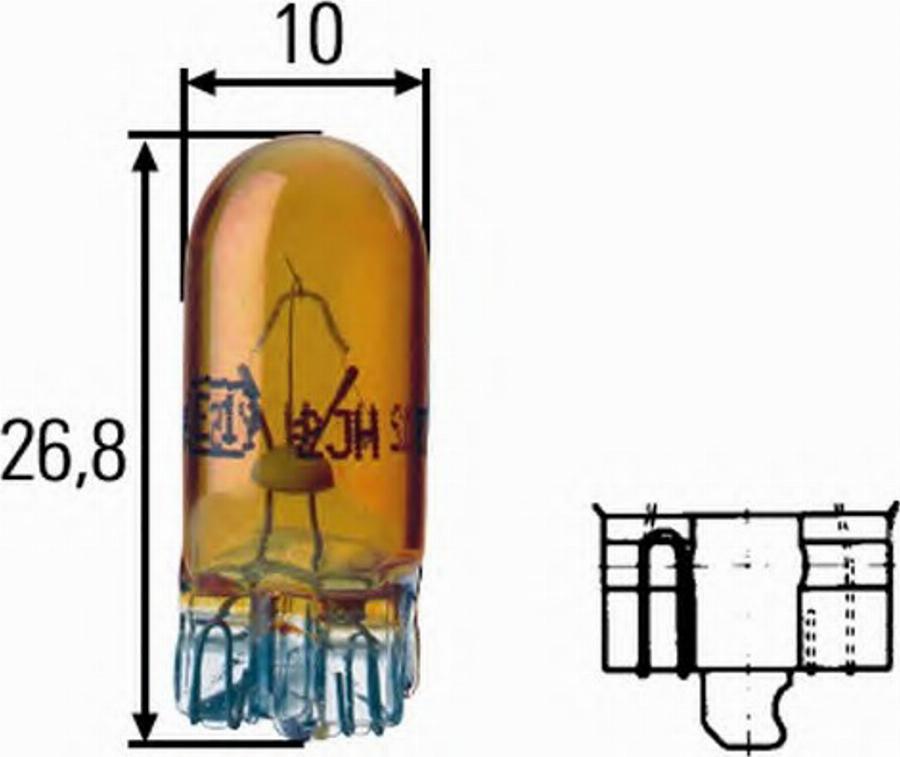 HELLA 8GP 003 594-547 - Лампа накаливания, фонарь указателя поворота avtokuzovplus.com.ua