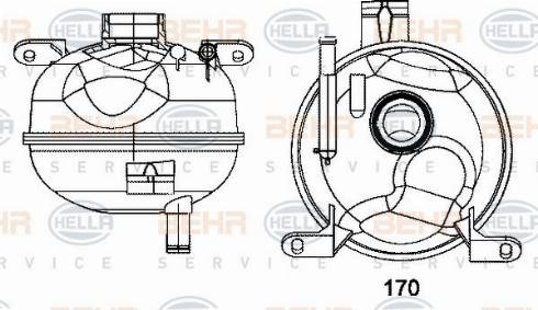 HELLA 8MA 376 702-304 - Компенсаційний бак, охолоджуюча рідина autocars.com.ua