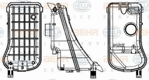 HELLA 8MA 376 702-334 - Компенсационный бак, охлаждающая жидкость avtokuzovplus.com.ua