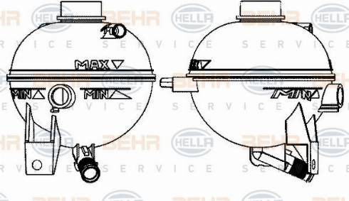 HELLA 8MA 376 702-354 - Компенсаційний бак, охолоджуюча рідина autocars.com.ua