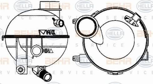 HELLA 8MA 376 702-364 - Компенсаційний бак, охолоджуюча рідина autocars.com.ua