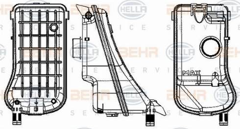 HELLA 8MA 376 702-374 - Компенсационный бак, охлаждающая жидкость avtokuzovplus.com.ua