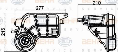 HELLA 8MA 376 702-454 - Компенсаційний бак, охолоджуюча рідина autocars.com.ua