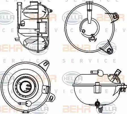 HELLA 8MA 376 702-464 - Компенсаційний бак, охолоджуюча рідина autocars.com.ua