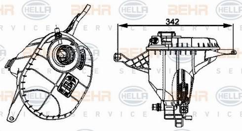 HELLA 8MA 376 704-004 - Компенсаційний бак, охолоджуюча рідина autocars.com.ua