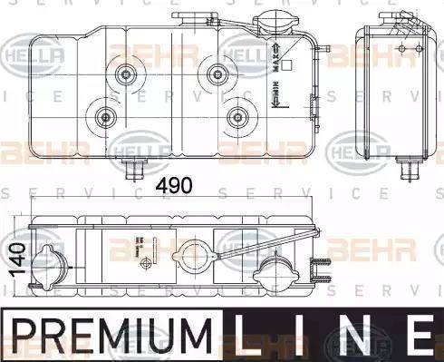 HELLA 8MA 376 705-181 - Компенсационный бак, охлаждающая жидкость autodnr.net