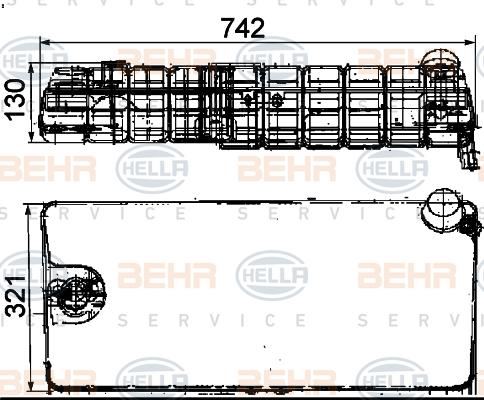 HELLA 8MA 376 705-254 - Компенсаційний бак, охолоджуюча рідина autocars.com.ua