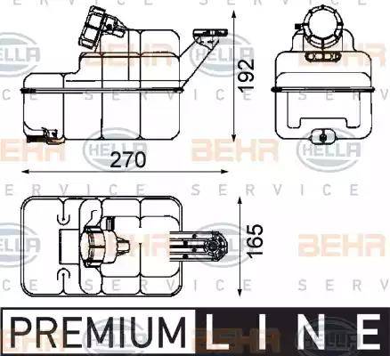 HELLA 8MA 376 705-271 - Компенсаційний бак, охолоджуюча рідина autocars.com.ua