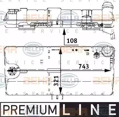 HELLA 8MA 376 705-331 - Компенсаційний бак, охолоджуюча рідина autocars.com.ua