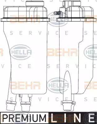 HELLA 8MA 376 731-501 - Компенсаційний бак, охолоджуюча рідина autocars.com.ua