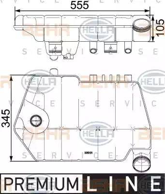 HELLA 8MA 376 731-621 - Компенсаційний бак, охолоджуюча рідина autocars.com.ua