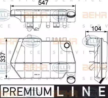 HELLA 8MA 376 731-631 - Компенсаційний бак, охолоджуюча рідина autocars.com.ua