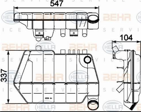 HELLA 8MA 376 731-634 - Компенсаційний бак, охолоджуюча рідина autocars.com.ua