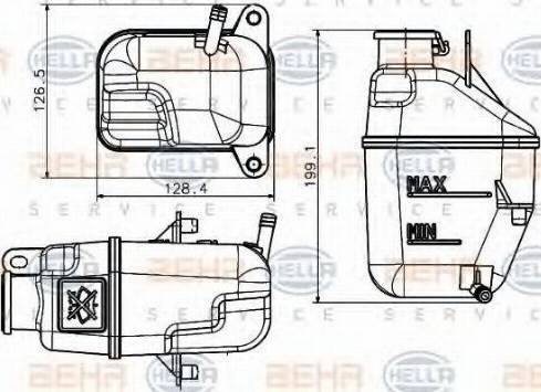 HELLA 8MA 376 737-231 - Компенсаційний бак, охолоджуюча рідина autocars.com.ua