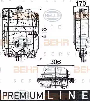 HELLA 8MA 376 753-781 - Компенсаційний бак, охолоджуюча рідина autocars.com.ua