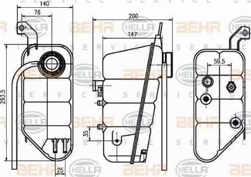 HELLA 8MA 376 755-131 - Компенсаційний бак, охолоджуюча рідина autocars.com.ua