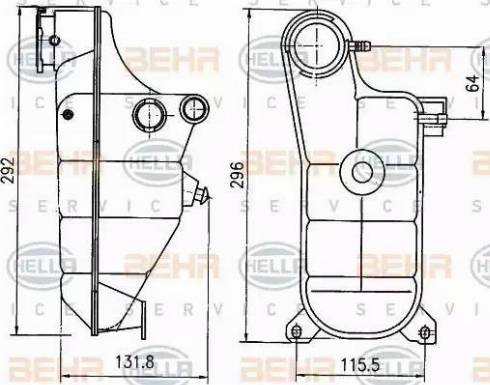 HELLA 8MA 376 755-151 - Компенсаційний бак, охолоджуюча рідина autocars.com.ua