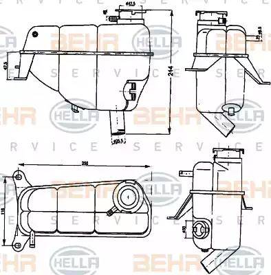 HELLA 8MA 376 755-171 - Компенсаційний бак, охолоджуюча рідина autocars.com.ua