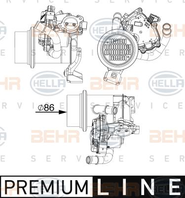 HELLA 8ME 376 747-391 - Радиатор, рециркуляция ОГ avtokuzovplus.com.ua