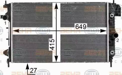 HELLA 8MK 376 700-451 - Радіатор, охолодження двигуна autocars.com.ua