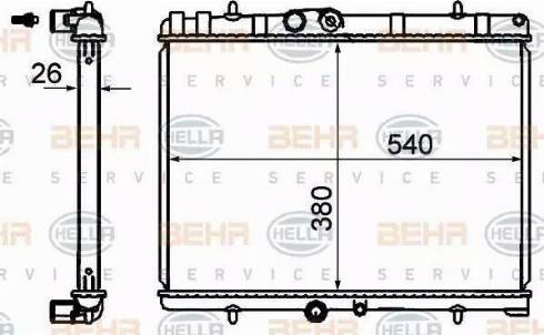 HELLA 8MK 376 700-524 - Радиатор, охлаждение двигателя avtokuzovplus.com.ua