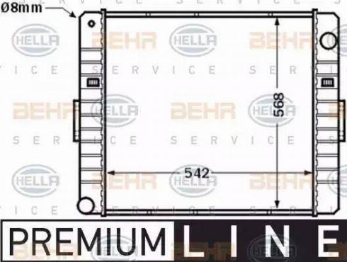 HELLA 8MK 376 704-611 - Радіатор, охолодження двигуна autocars.com.ua