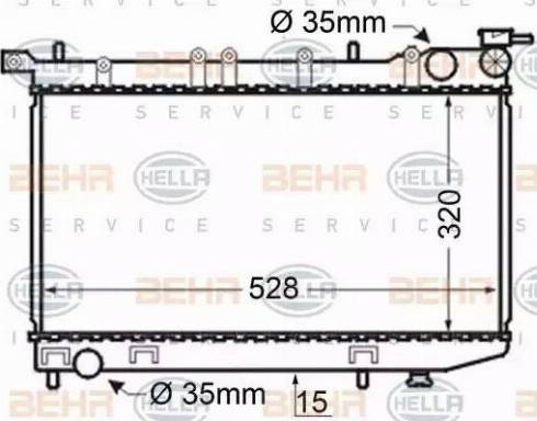 HELLA 8MK 376 704-741 - Радіатор, охолодження двигуна autocars.com.ua