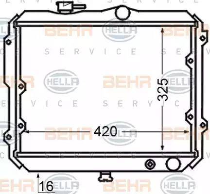 HELLA 8MK 376 705-691 - Радиатор, охлаждение двигателя avtokuzovplus.com.ua