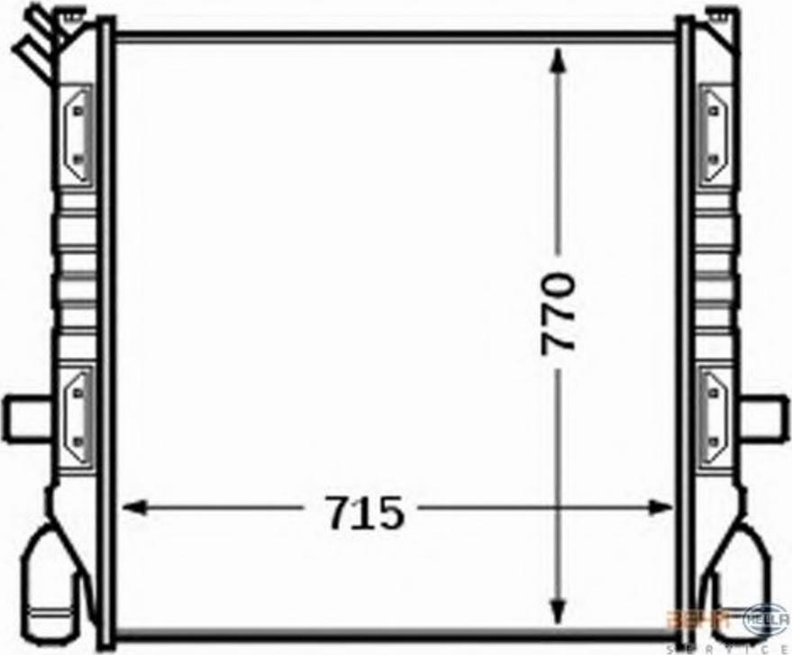 HELLA 8MK376705711 - Радиатор, охлаждение двигателя avtokuzovplus.com.ua