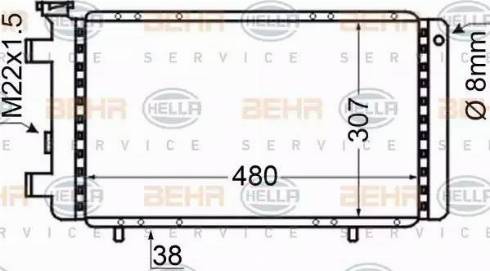 HELLA 8MK 376 705-781 - Радіатор, охолодження двигуна autocars.com.ua