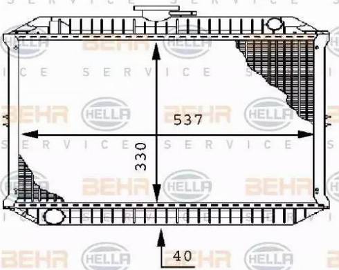 HELLA 8MK 376 706-251 - Радіатор, охолодження двигуна autocars.com.ua