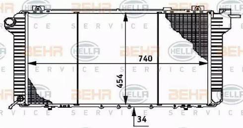 HELLA 8MK 376 706-281 - Радіатор, охолодження двигуна autocars.com.ua