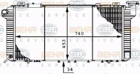 HELLA 8MK 376 706-291 - Радіатор, охолодження двигуна autocars.com.ua