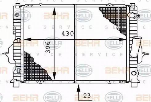 HELLA 8MK 376 706-474 - Радіатор, охолодження двигуна autocars.com.ua