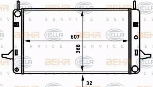 HELLA 8MK 376 706-671 - Радіатор, охолодження двигуна autocars.com.ua