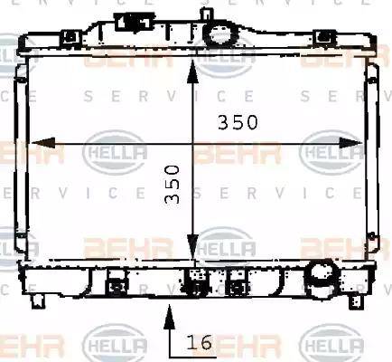 HELLA 8MK 376 706-691 - Радіатор, охолодження двигуна autocars.com.ua